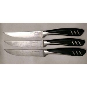 Bellemain Premium Steak Knives Set of 3 Stainless Steel Kitchen Knife Black